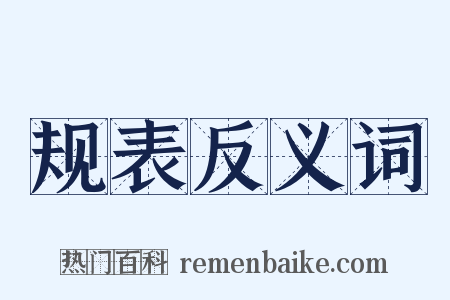 规表反义词是什么意思的图片
